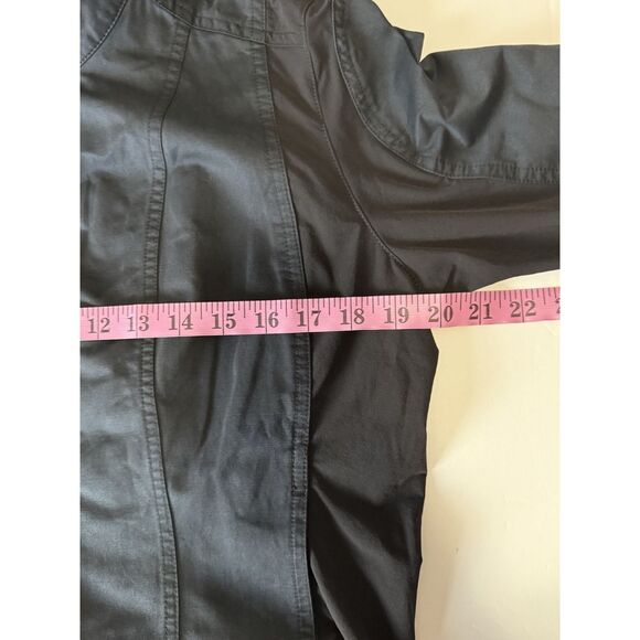 Kuhl Womens Luna Moto Jacket Canvas Dark Gray Black Snaps Stretch Panels Medium - Picture 11 of 15